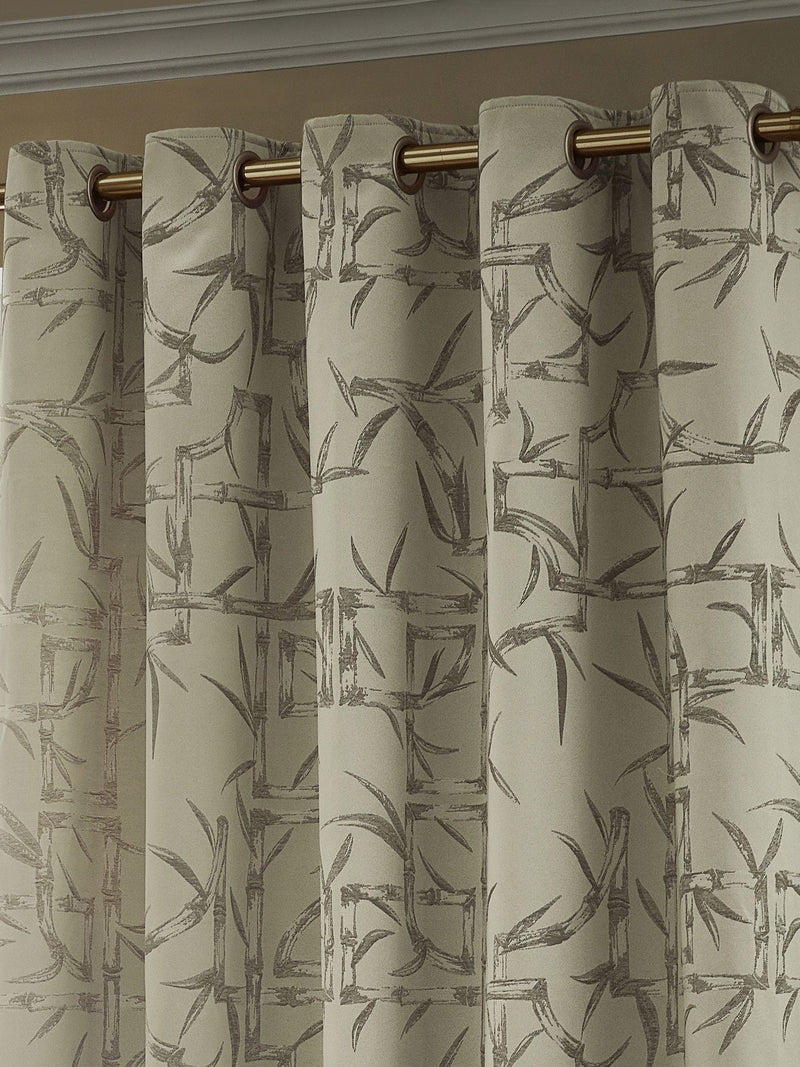 Paoletti bamboo jacquard eyelet curtains, UK version