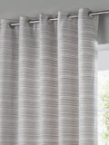 Paoletti silver jupiter chenille jacquard eyelet curtains, UK version