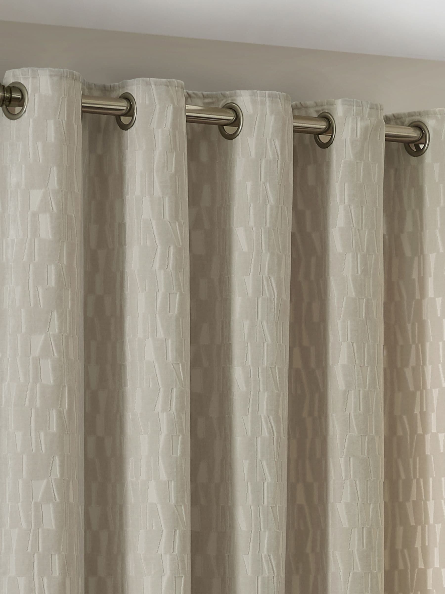 Paoletti Manhattan velvet eyelet curtains, imported from the UK