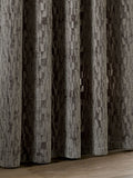 Paoletti brown Manhattan velvet fully lined eyelet curtains, UK version
