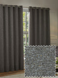 Paoletti Charcoal Grey Galaxy chenille curtains, imported from the UK