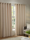 Paoletti Pink Galaxy chenille eyelet curtains, imported from the UK