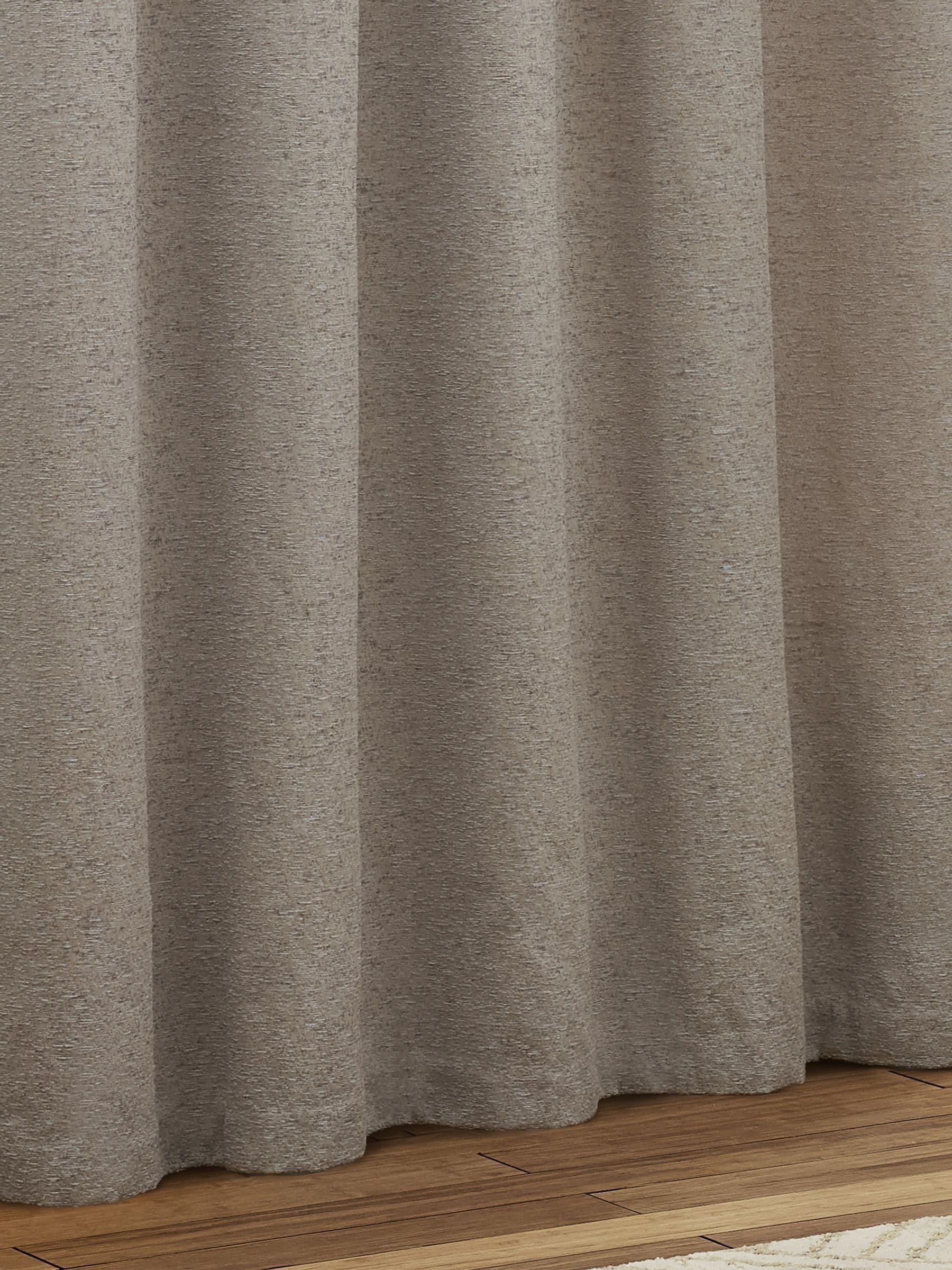 Paoletti Silver Galaxy chenille room darkening curtains, UK version