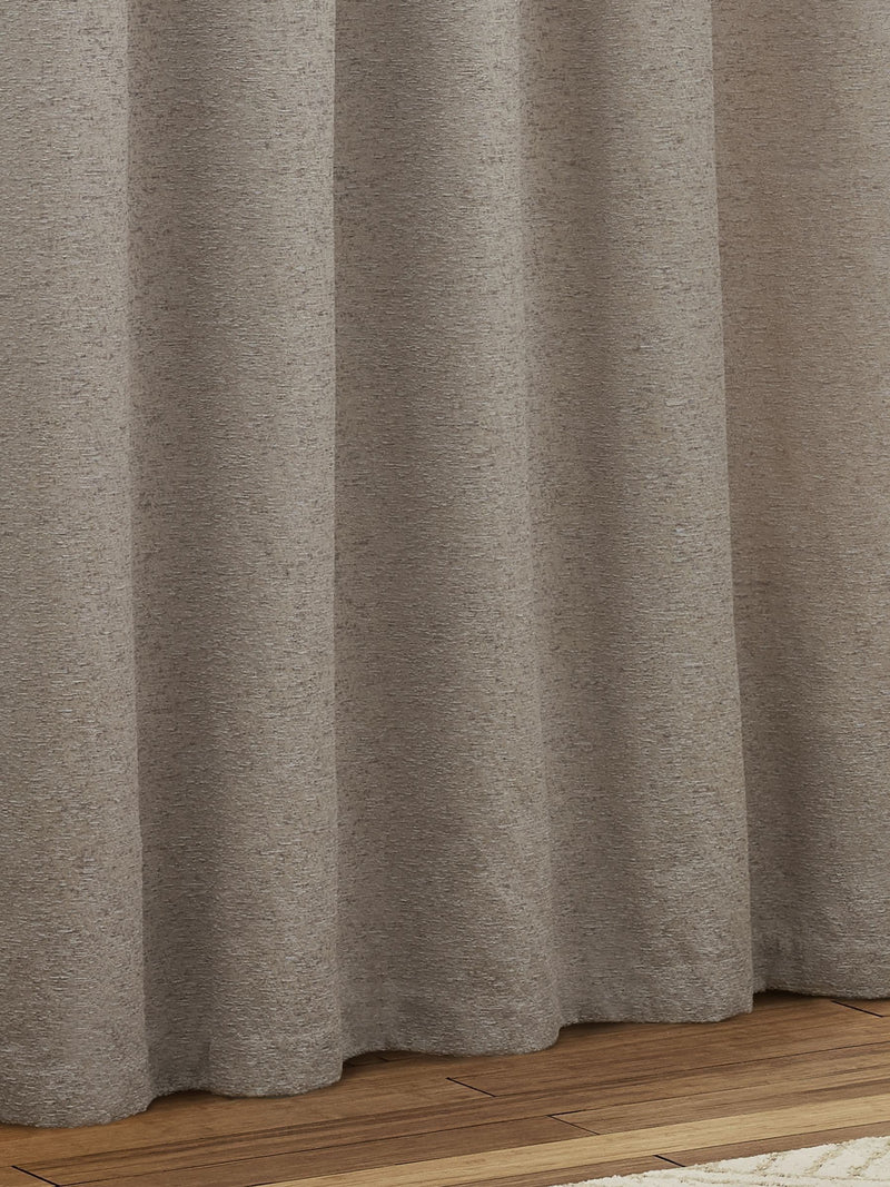 Paoletti Silver Galaxy chenille room darkening curtains, UK version
