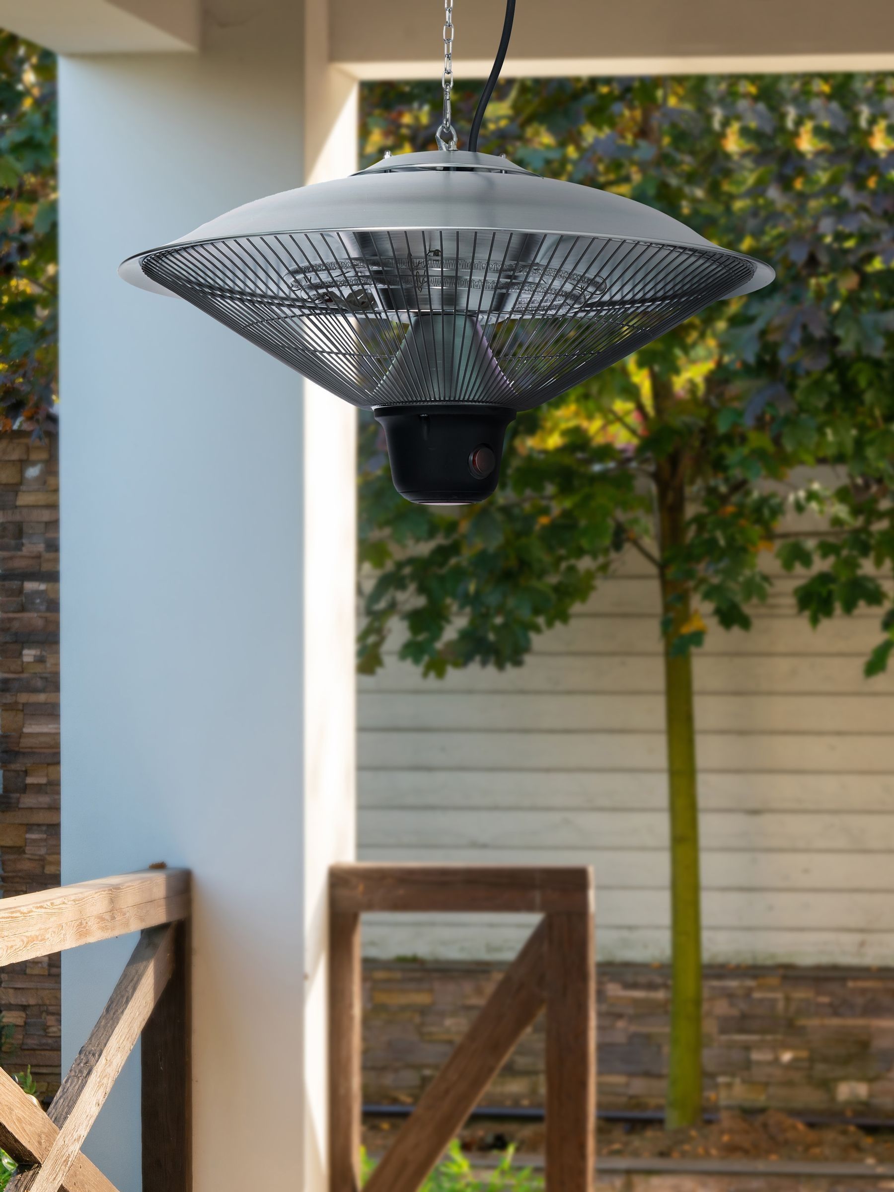BHS Silver LED Patio Heater 2000W, imported from the UK