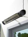 BHS black wall mount patio heater 2KW remote timer (British brand)