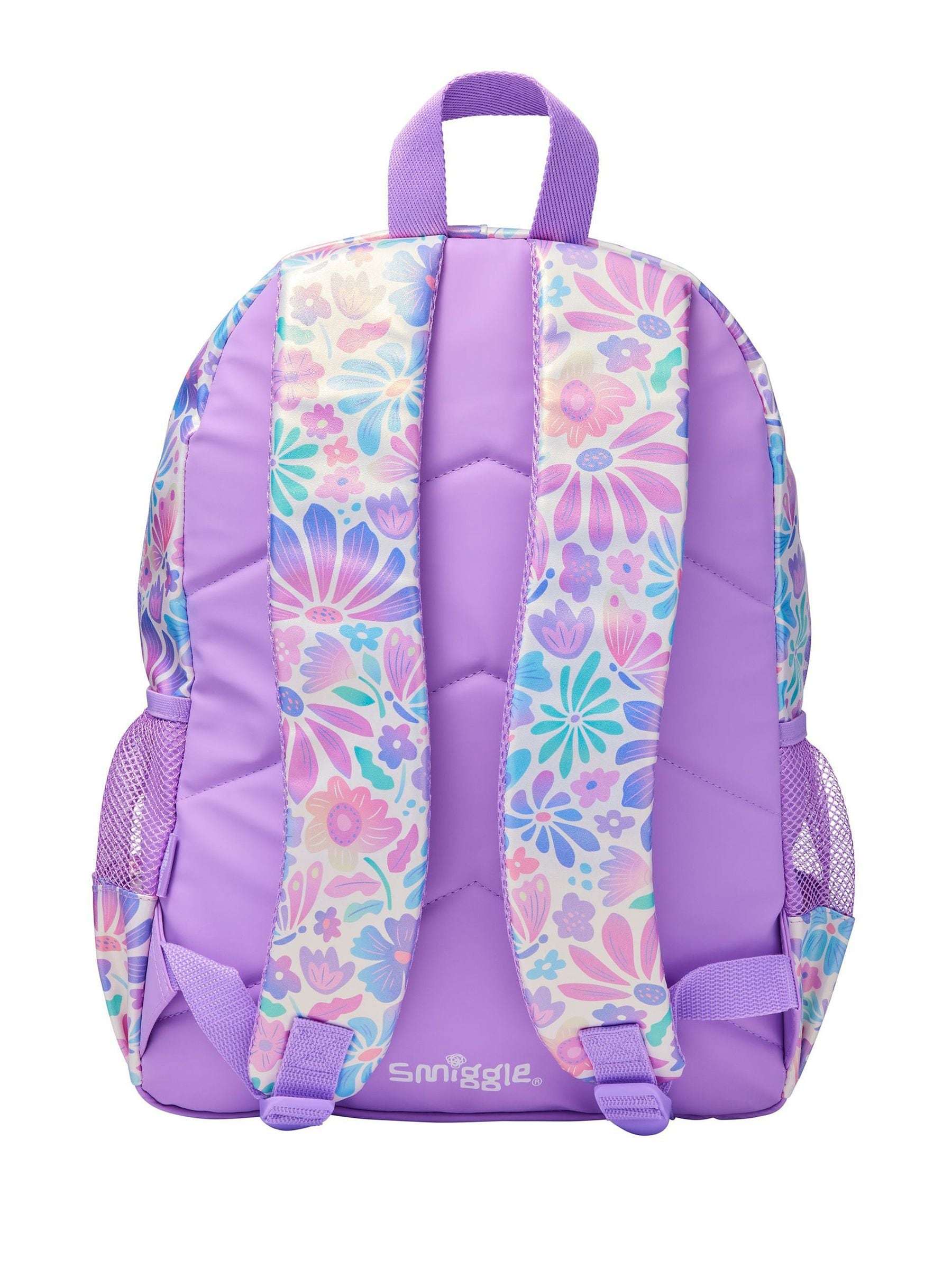 Smiggle Purple Bloom Classic Backpack, imported from the UK