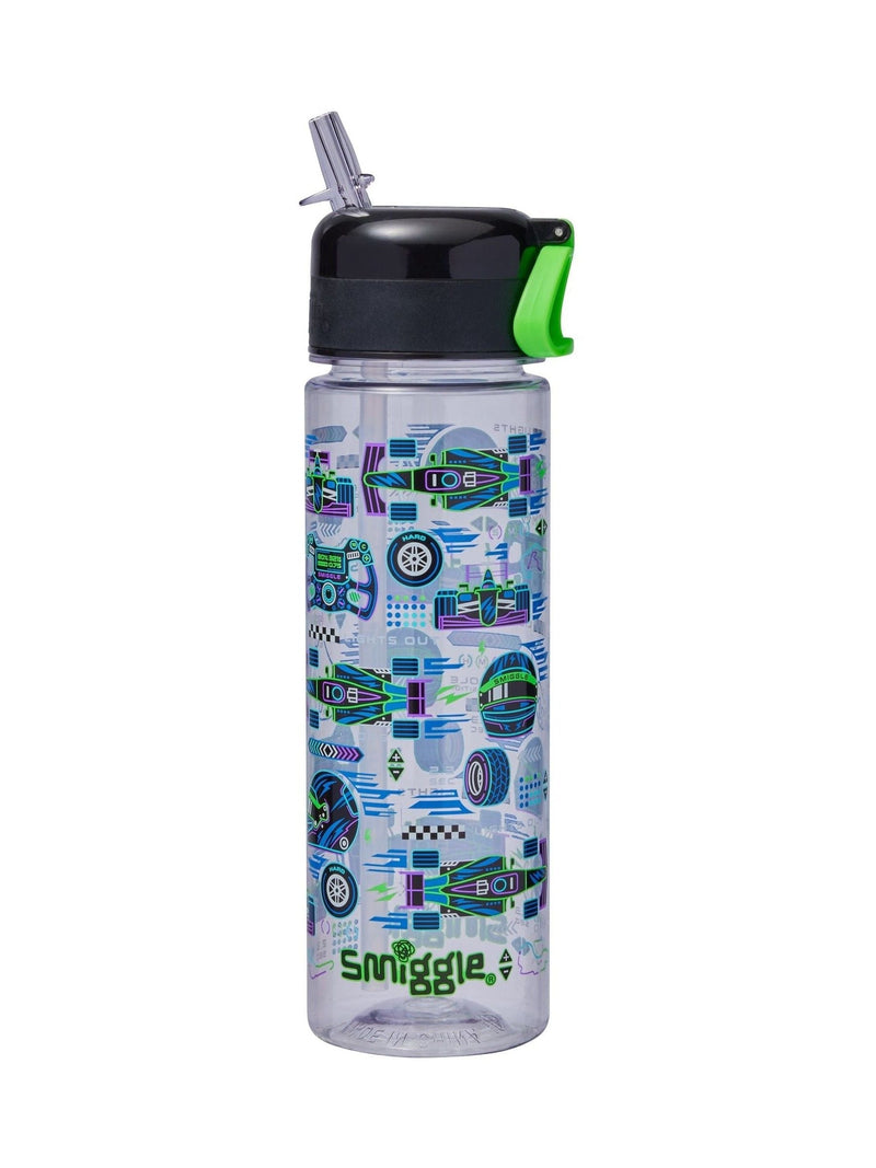 Smiggle Blue Accelerate plastic drink bottle 650ml, imported from the UK