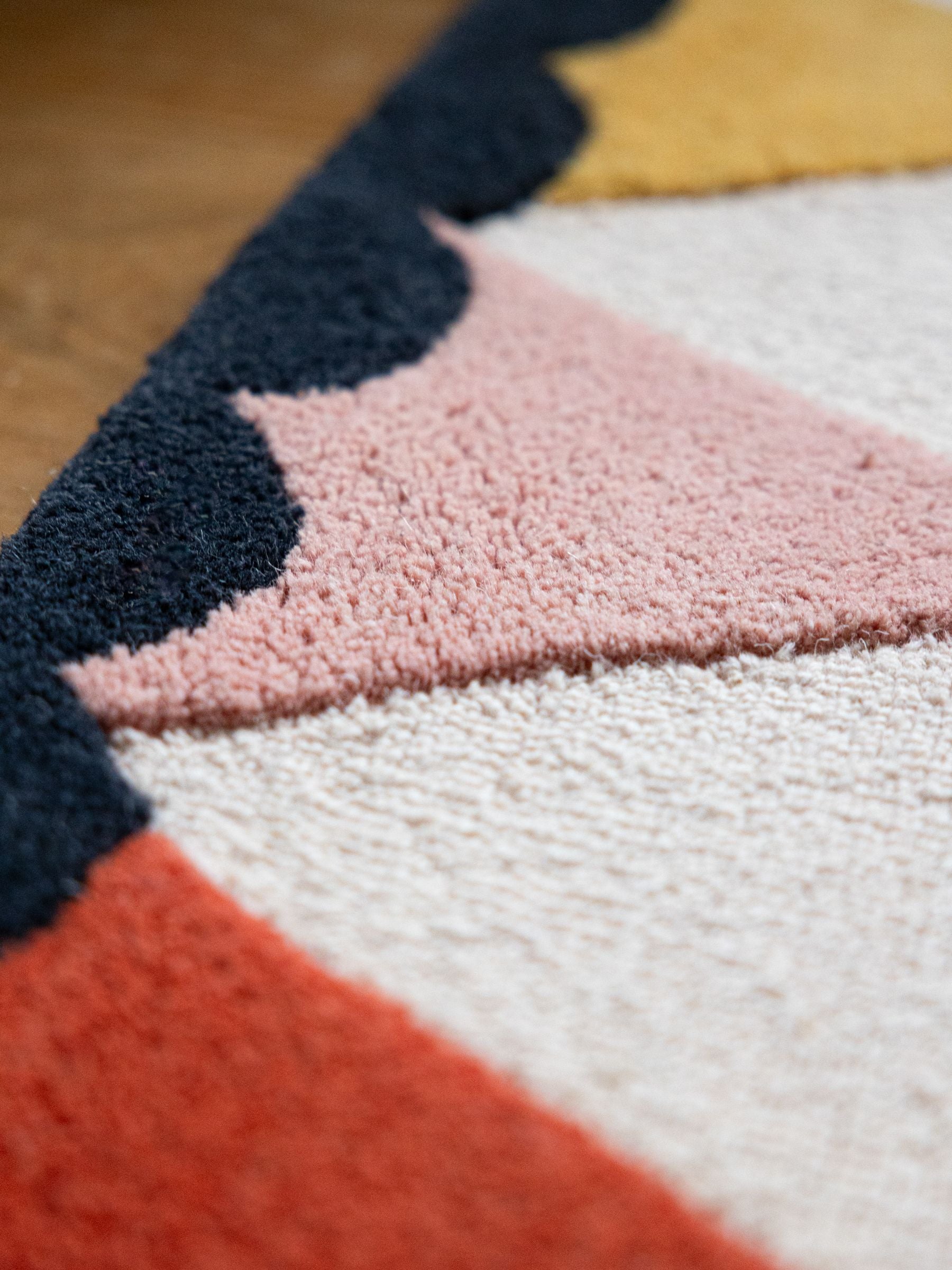 Rockett St George harlequin wool tufted rug (British brand)