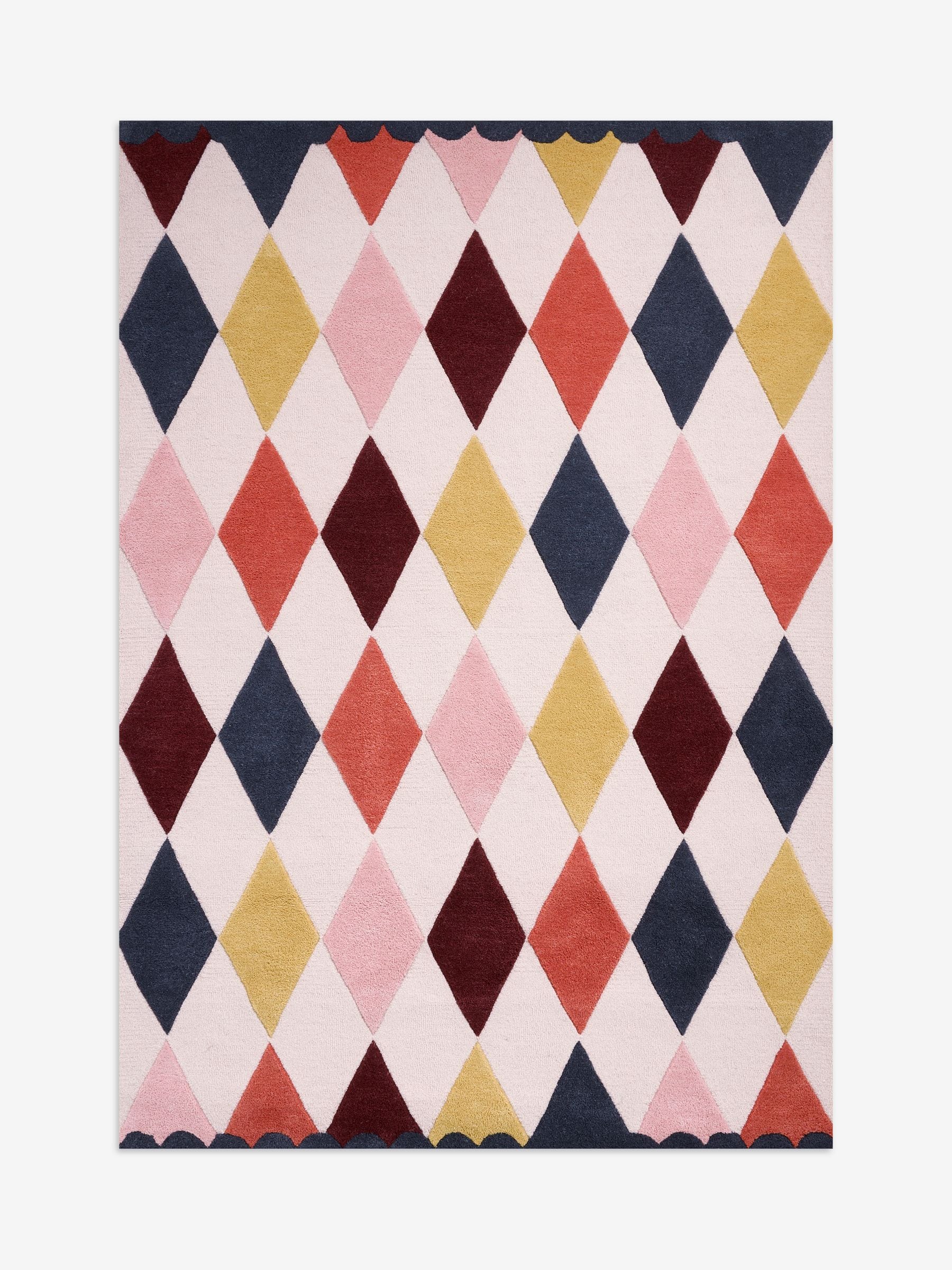 Rockett St George harlequin wool tufted rug (British brand)
