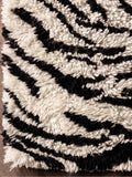Rockett St George black dirty zebra shaggy berber rug (British brand)