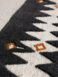 Rockett St George wool rug black diamond border, imported from the UK
