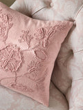 Shabby Chic pink Cornelli stone wash textured cushion 45cm, UK version