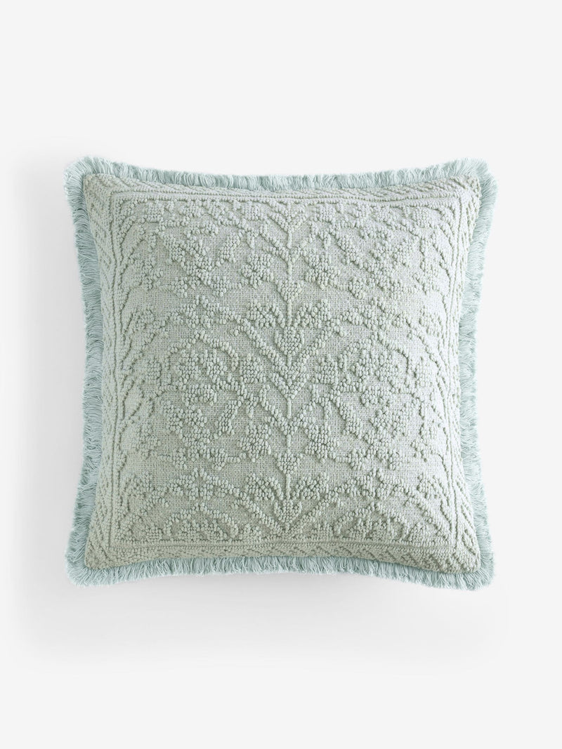 Shabby Chic blue washed dobby cushion 50x50cm, UK version