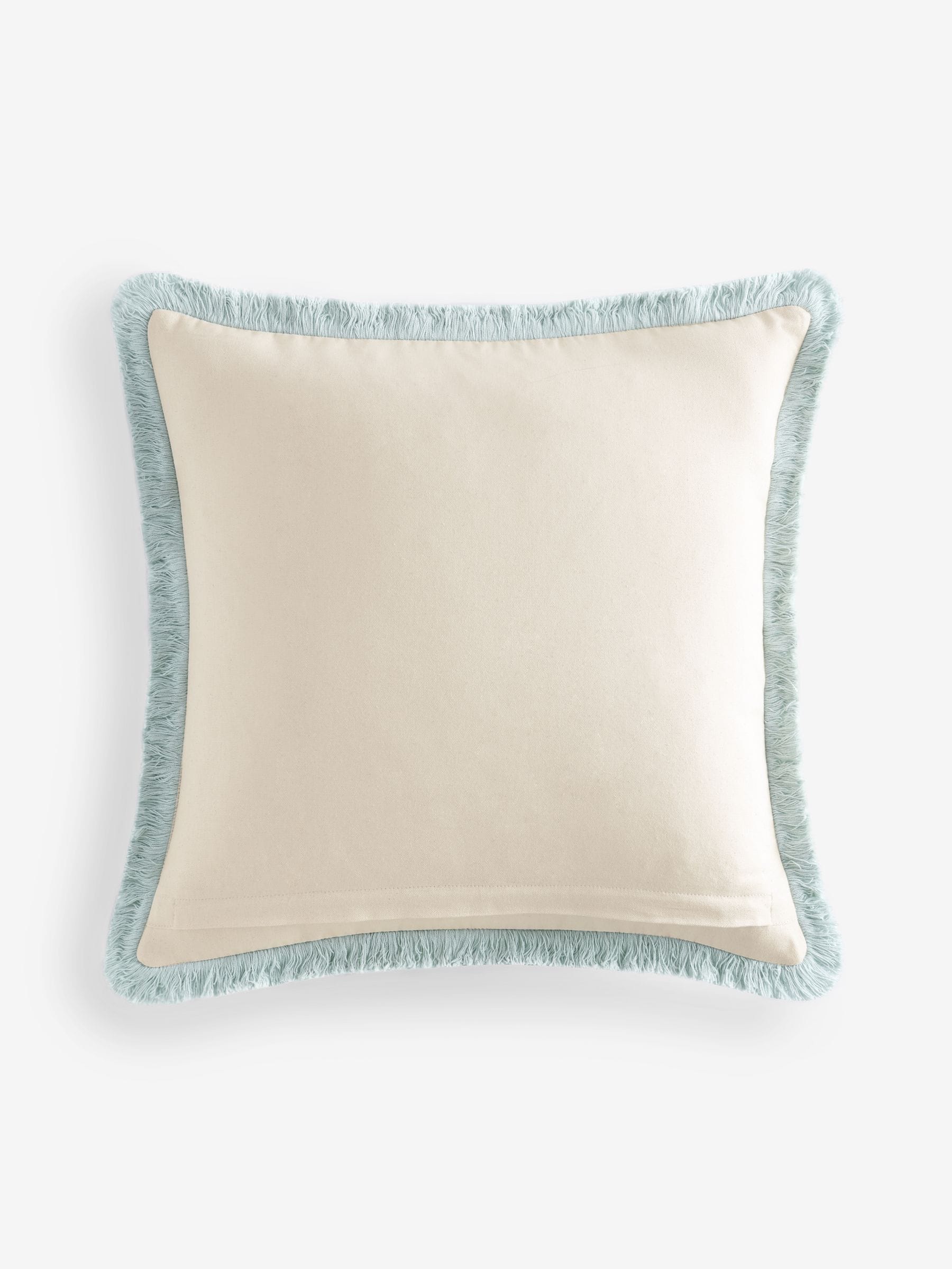 Shabby Chic blue washed dobby cushion 50x50cm, UK version