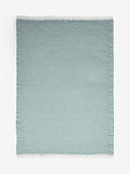 FatFace teal blue textured waffle throw (British brand)