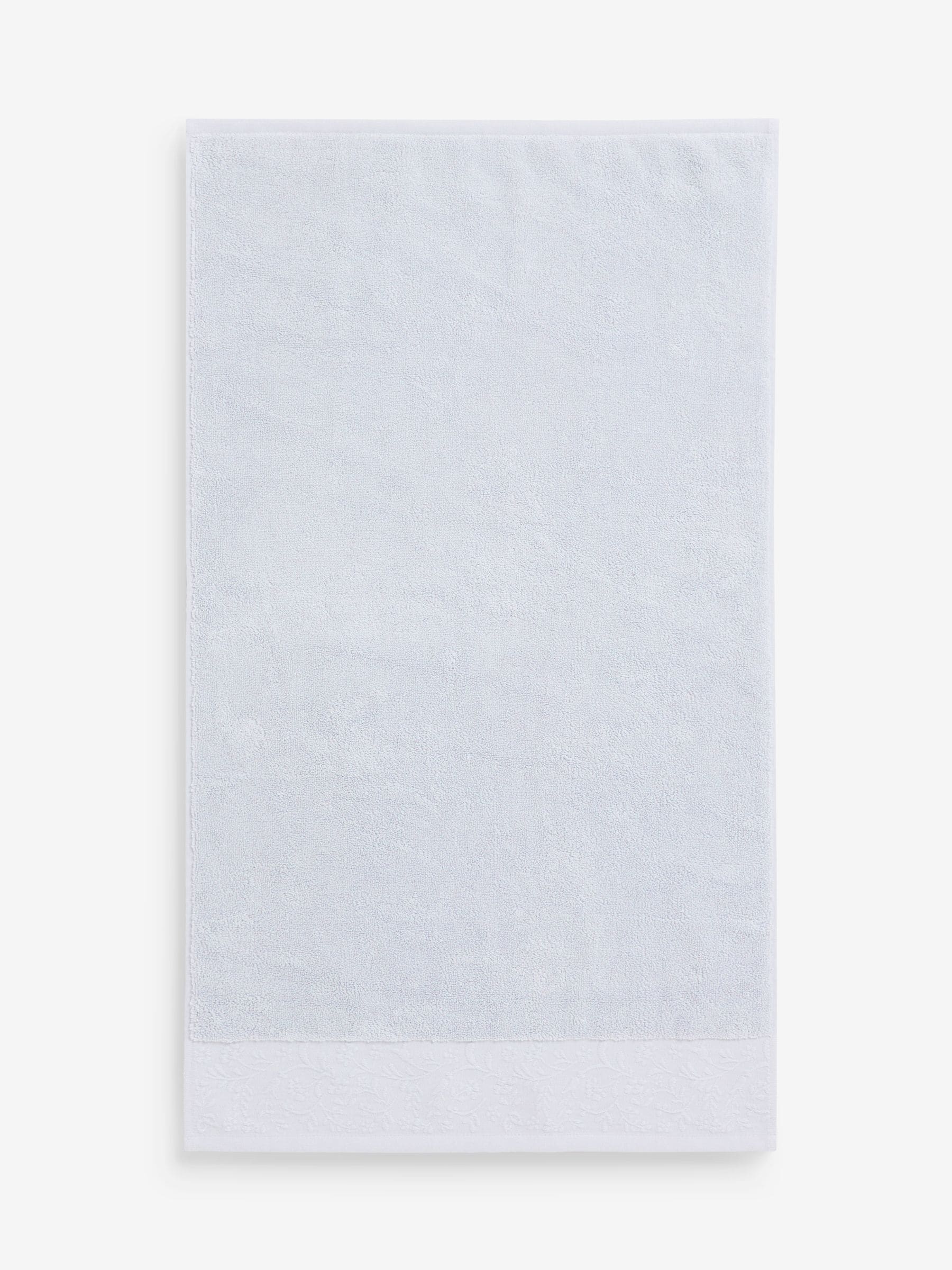 Shabby Chic towel blue floral border (British brand)