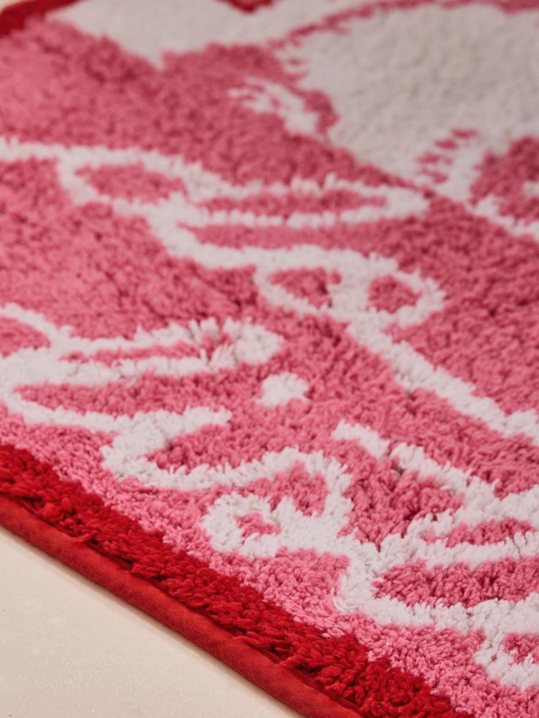 Cath Kidston pink sleepy panda slogan bath mat 80x50cm (British brand)