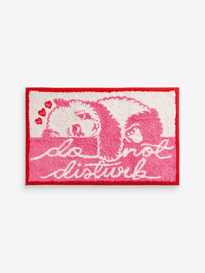 Cath Kidston pink sleepy panda slogan bath mat 80x50cm (British brand)