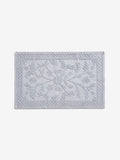 Shabby Chic blue floral jacquard bath mat 50x80cm, imported from the UK