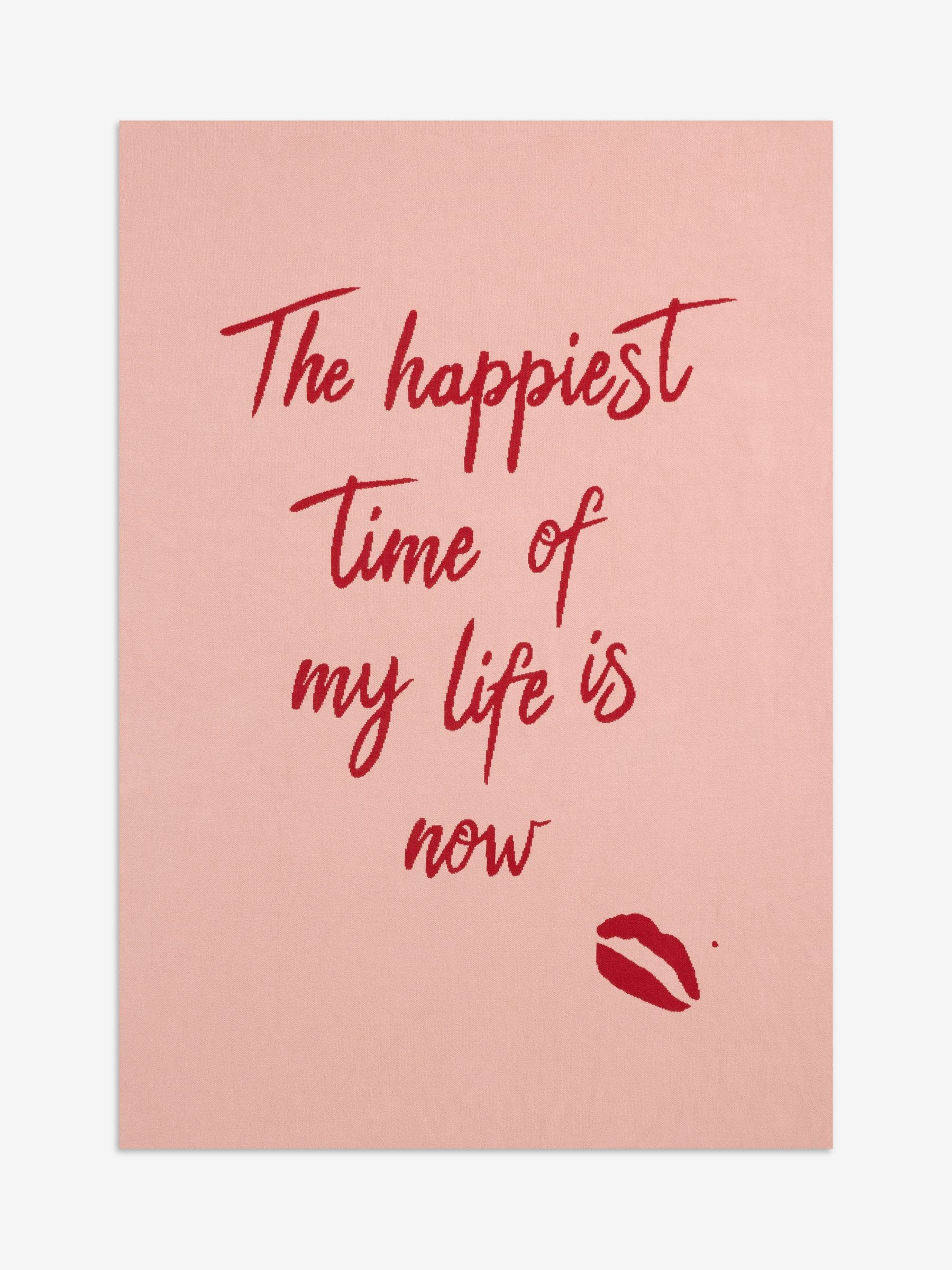 Rockett St George pink Marilyn Monroe quote throw 180x130cm - British product