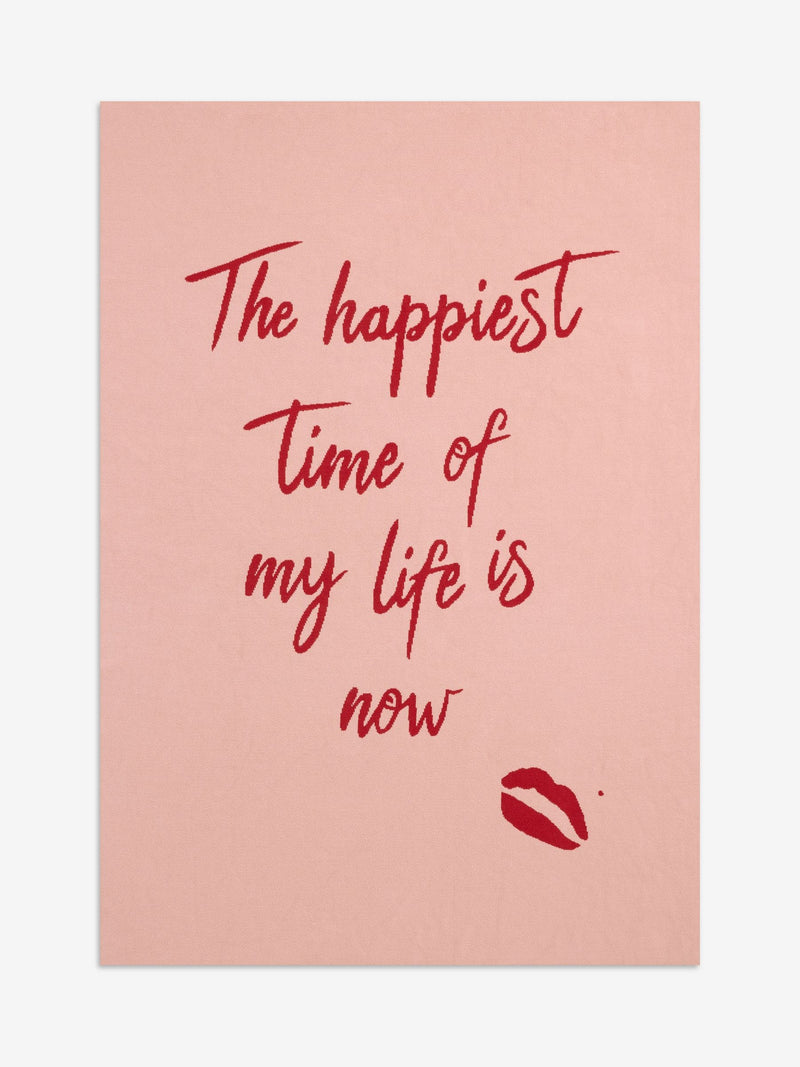 Rockett St George pink Marilyn Monroe quote throw 180x130cm - British product