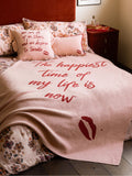 Rockett St George pink Marilyn Monroe quote throw 180x130cm - British product