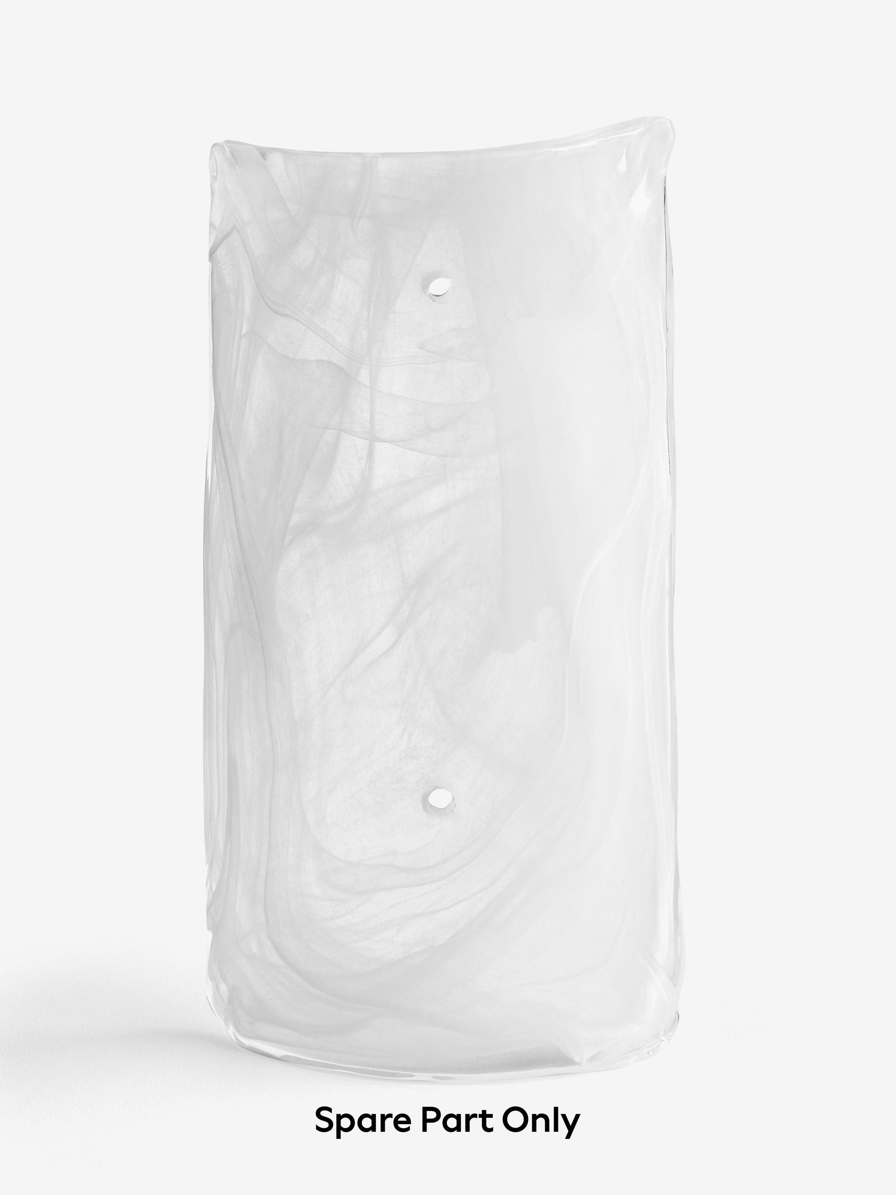 White Siena spare glass H50913 for toilet flush - British product