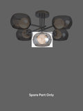 Carson smoke grey glass light shade spare part (British brand)