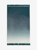 Clarke and Clarke teal bloom ombre velvet throw 150x120cm, UK version
