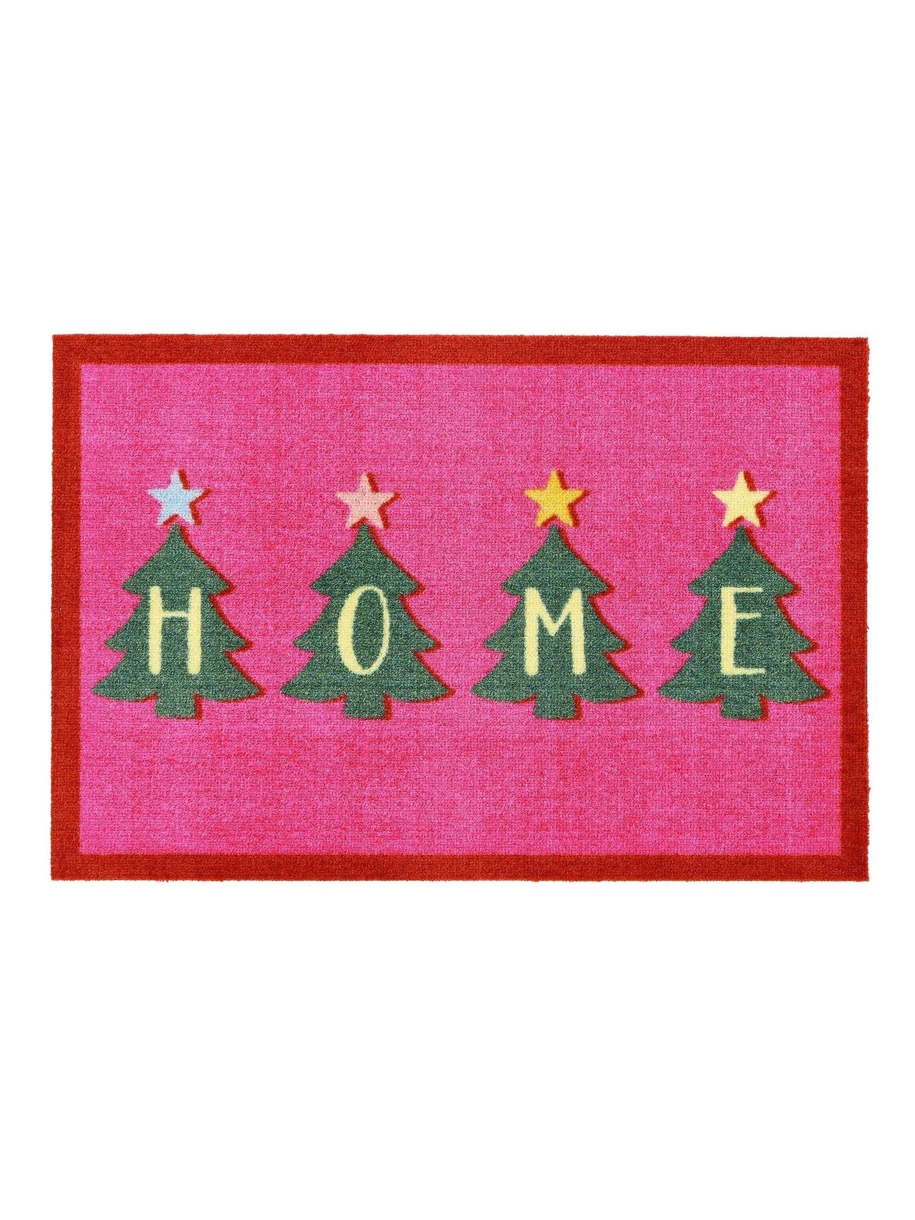 My Mat Pink Bright Christmas mat 75x50cm - British product