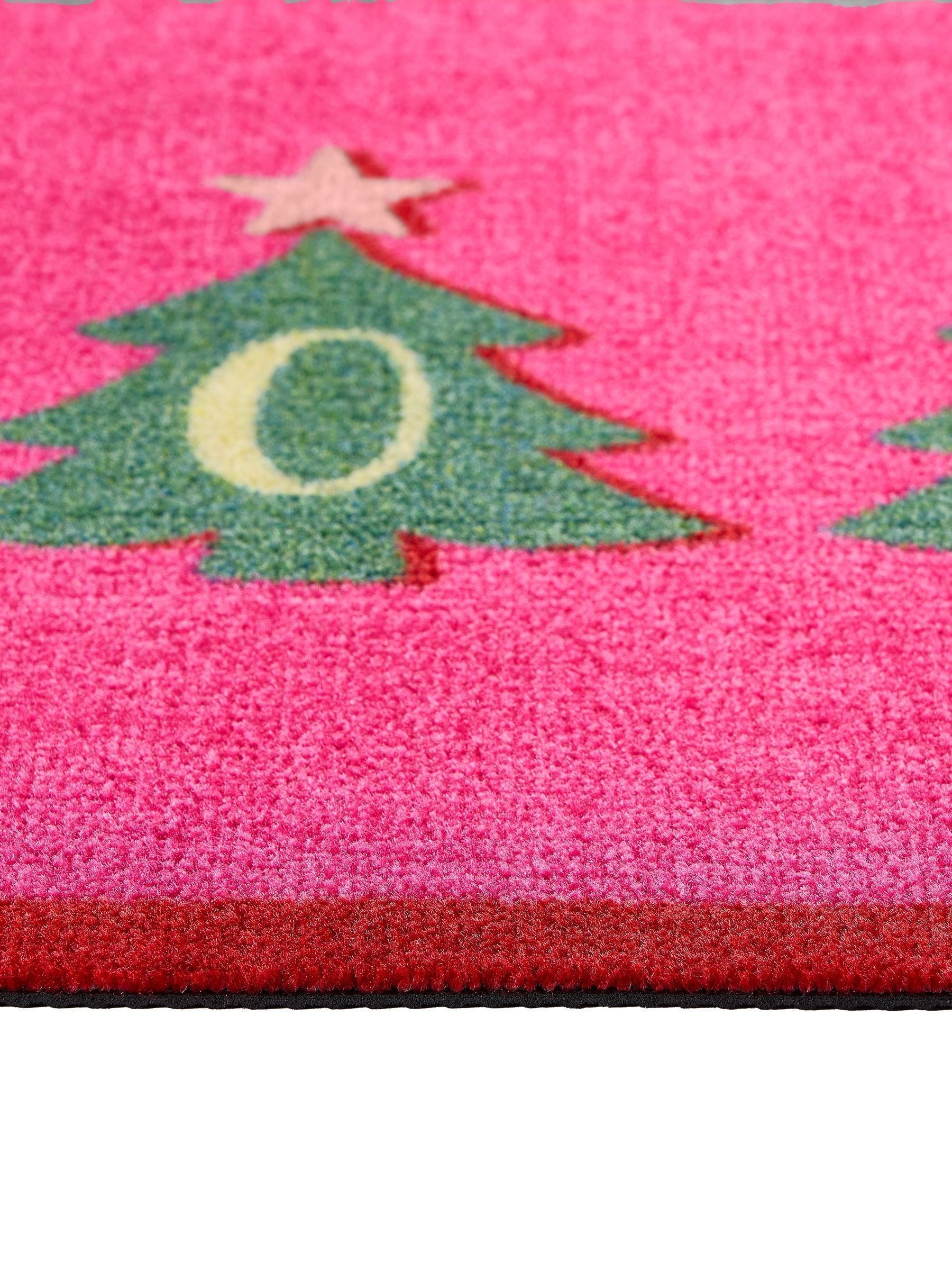 My Mat Pink Bright Christmas mat 75x50cm - British product