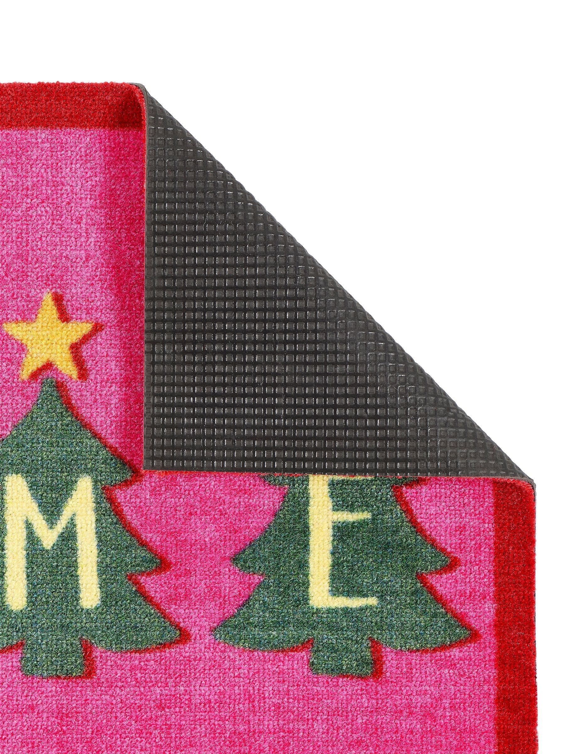 My Mat Pink Bright Christmas mat 75x50cm - British product