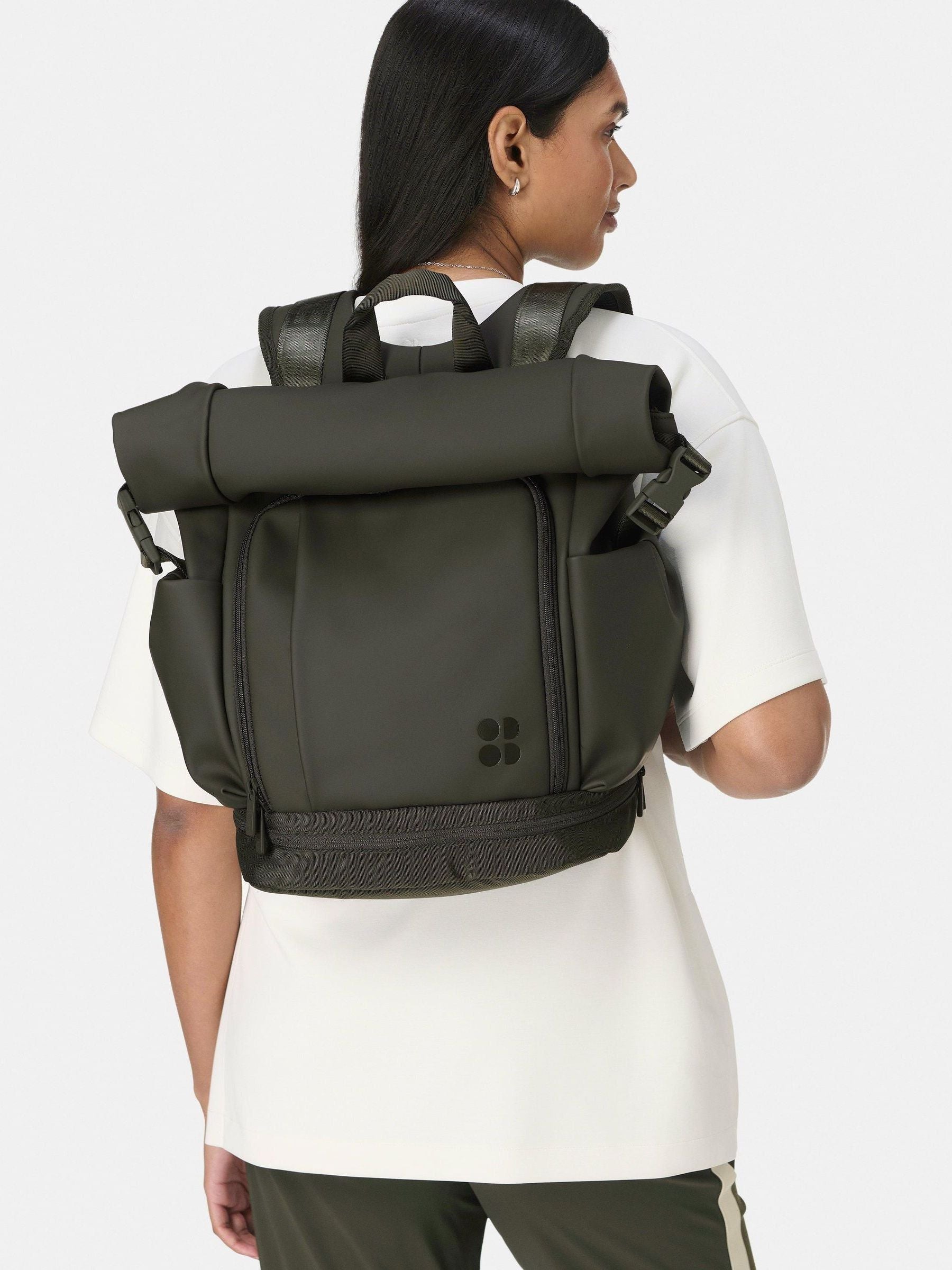 Sweaty Betty City Goer green backpack, UK version
