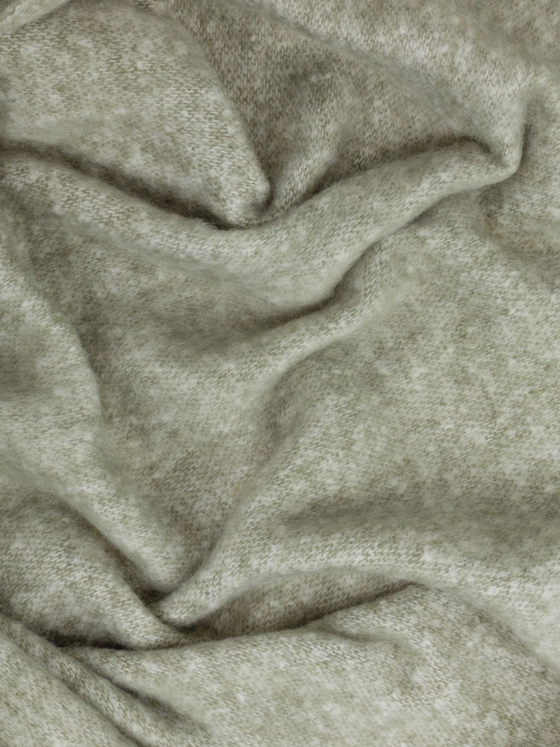 Furn Green woven tasselled throw 180cm x 140cm, imported from the UK