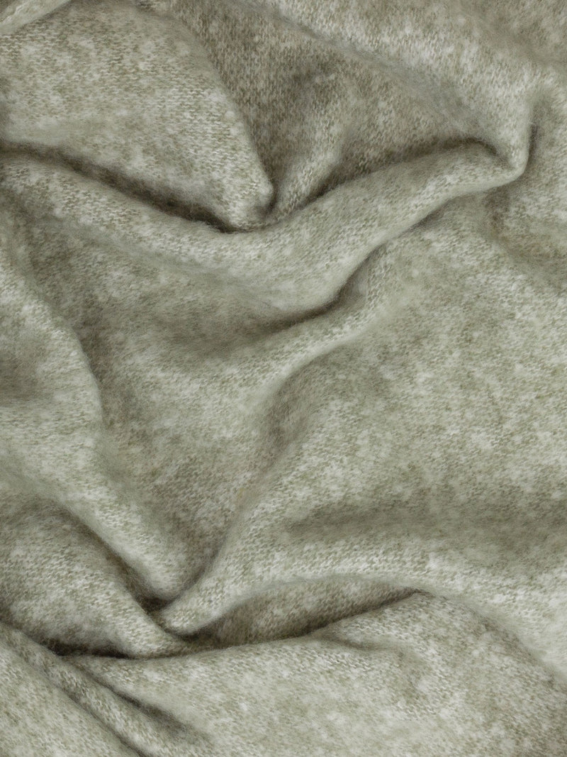 Furn Green woven tasselled throw 180cm x 140cm, imported from the UK