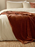Yard Brown heavy chenille throw, imported from the UK