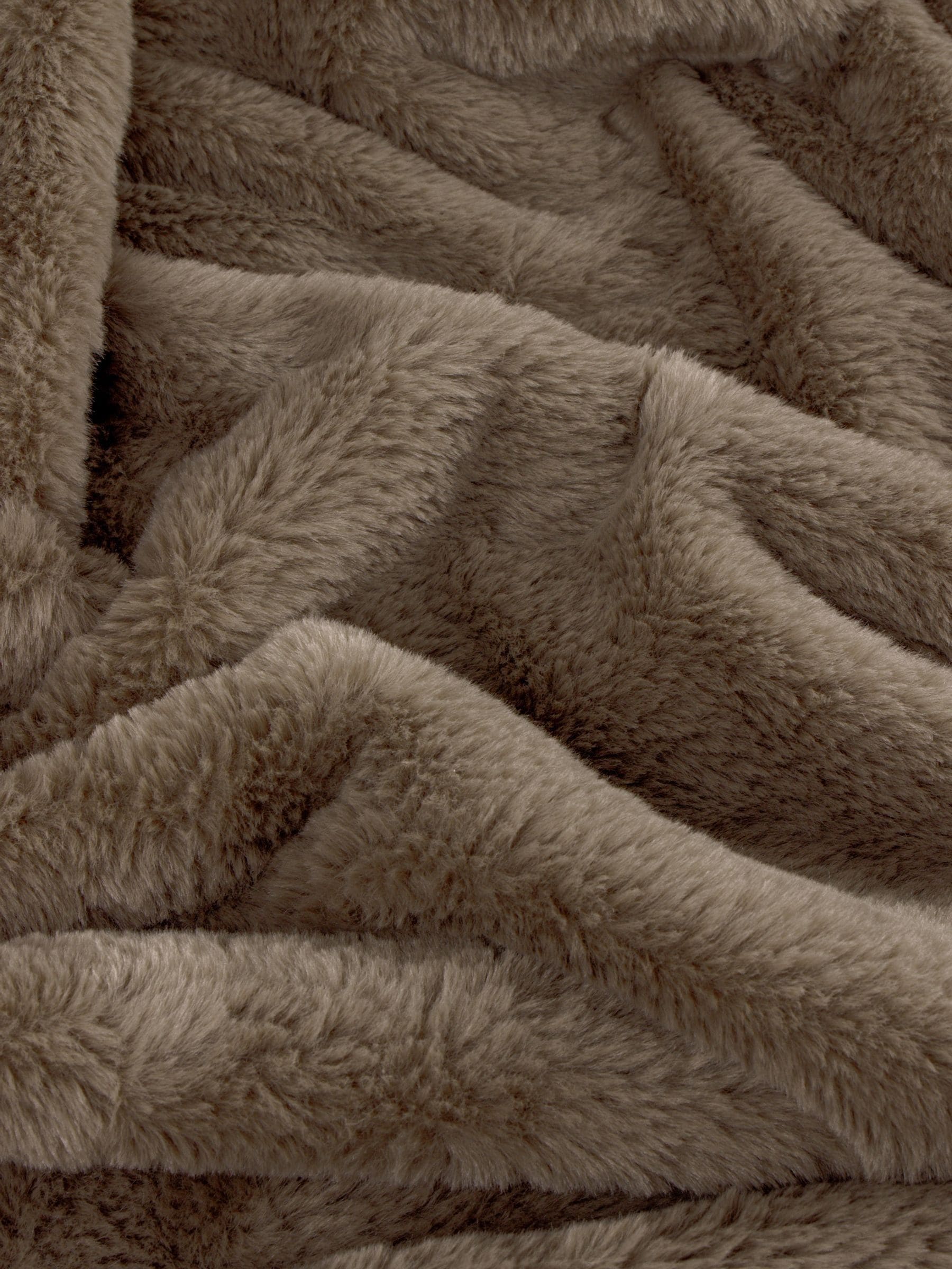 Furn mocha brown large faux fur throw 150cm x 200cm (British brand)