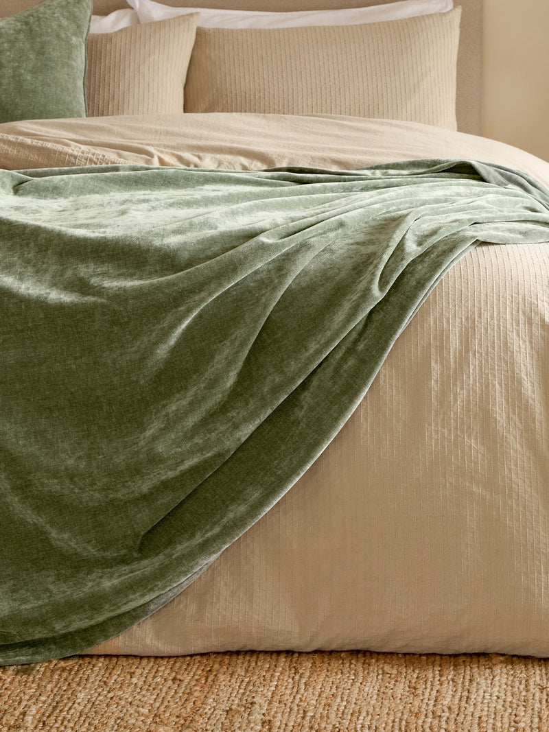 Yard Eucalyptus Green Heavy Chenille Throw