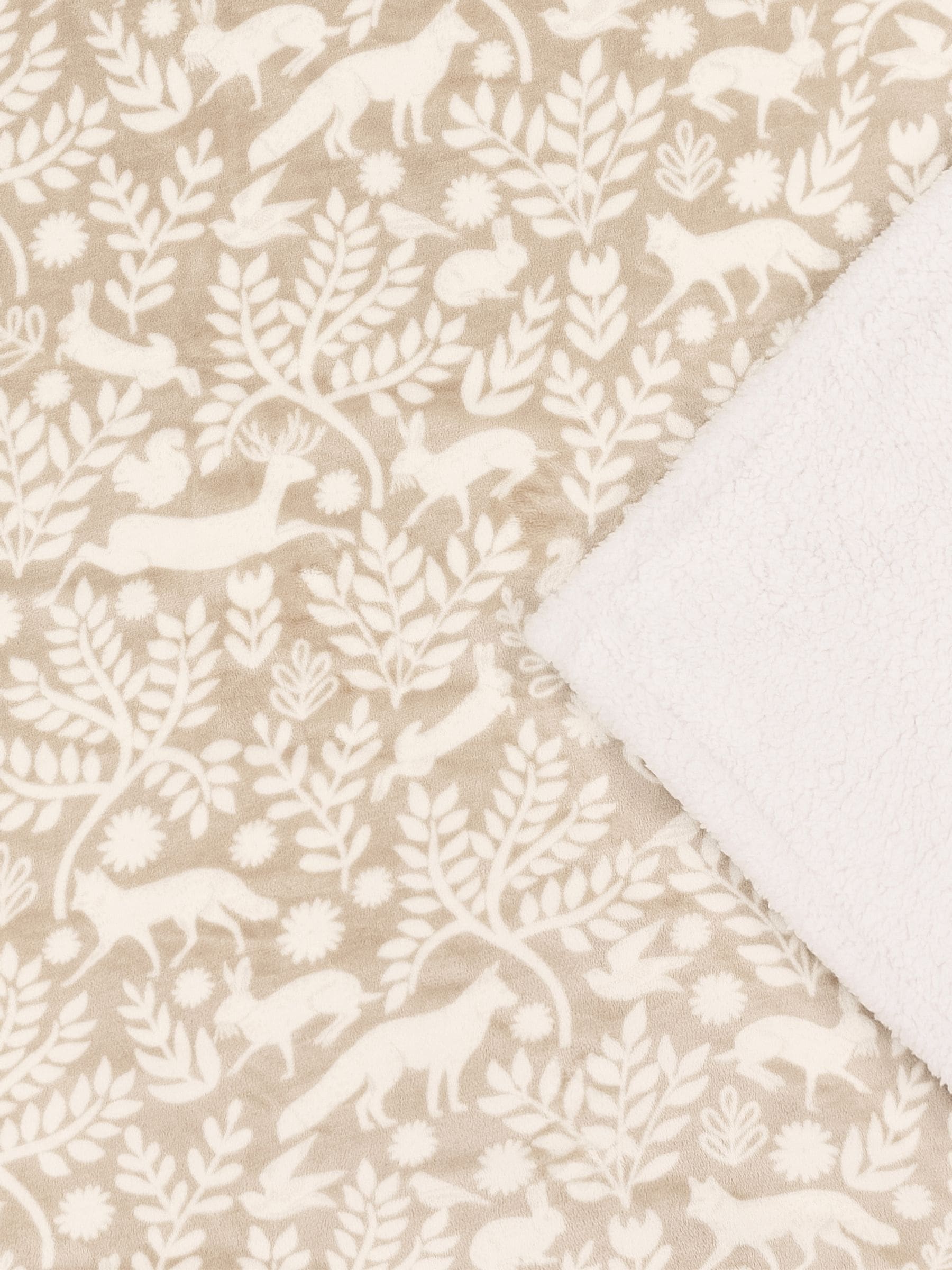 Furn Sable Scandi Woodland Sherpa Fleece Throw - British product