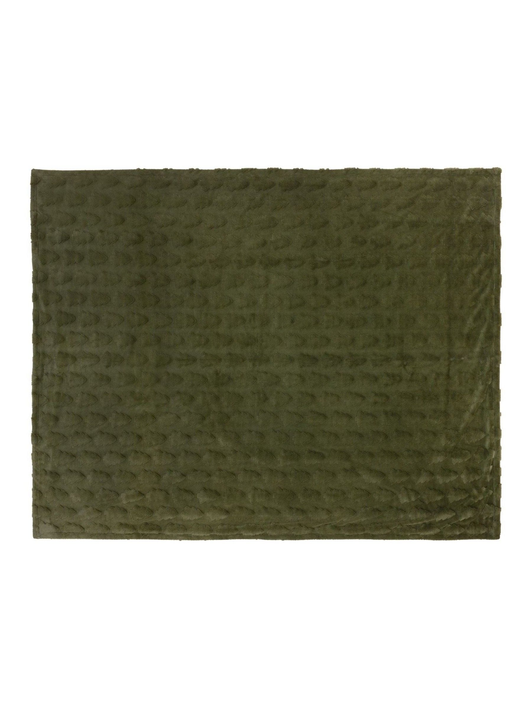 Furn Forest Green Pines faux fur throw 200x150cm, UK version