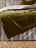 Yard Olive Green Heavy Chenille Throw