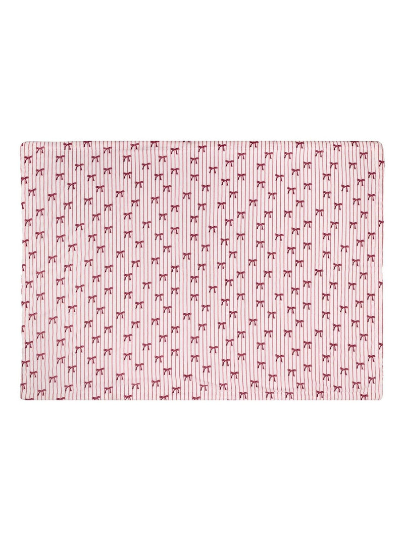 Furn Noortje Bows pink sherpa fleece throw 180x130cm - British product