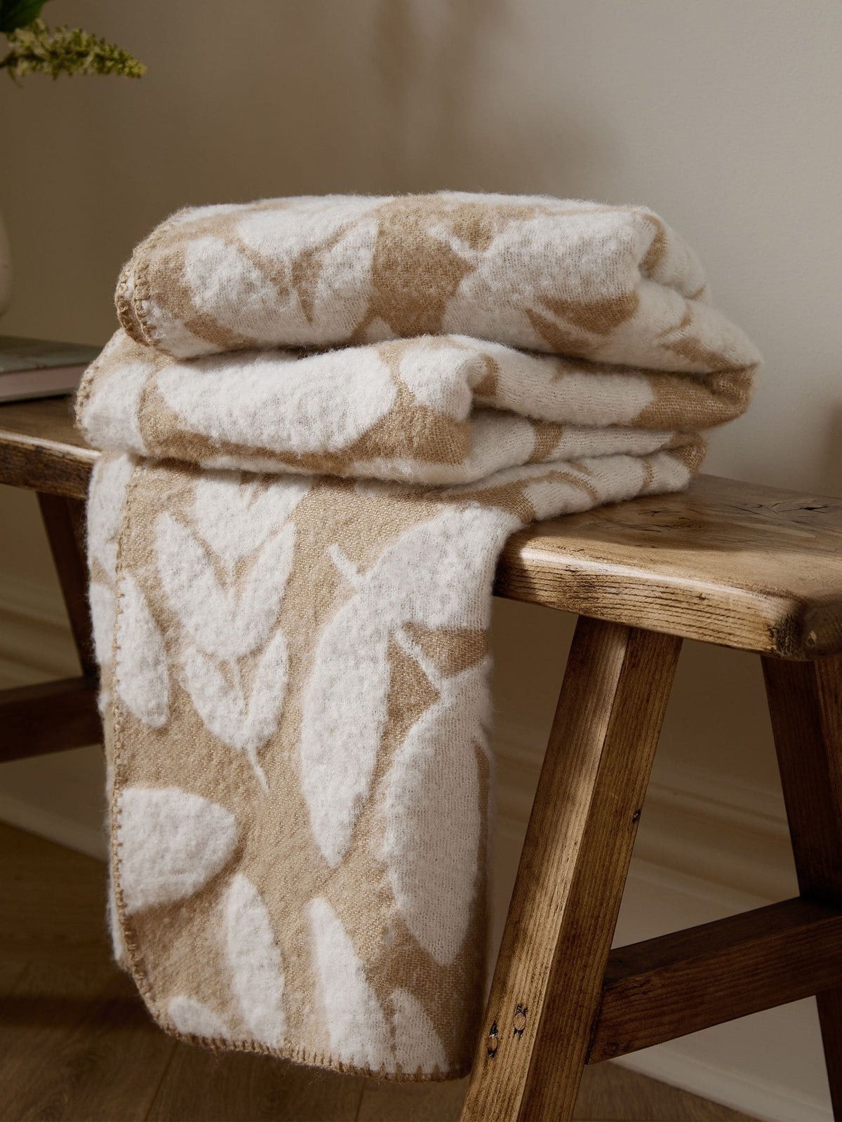 Wylder Oat Beige Hazel Woven Throw