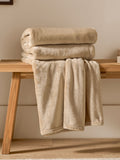 Furn Natural Beige Harrow Fleece Throw