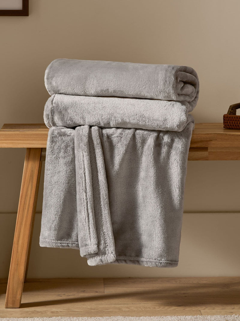 Furn Grey Harrow Fleece Throw