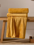 Furn Ochre Yellow Harrow Fleece Throw