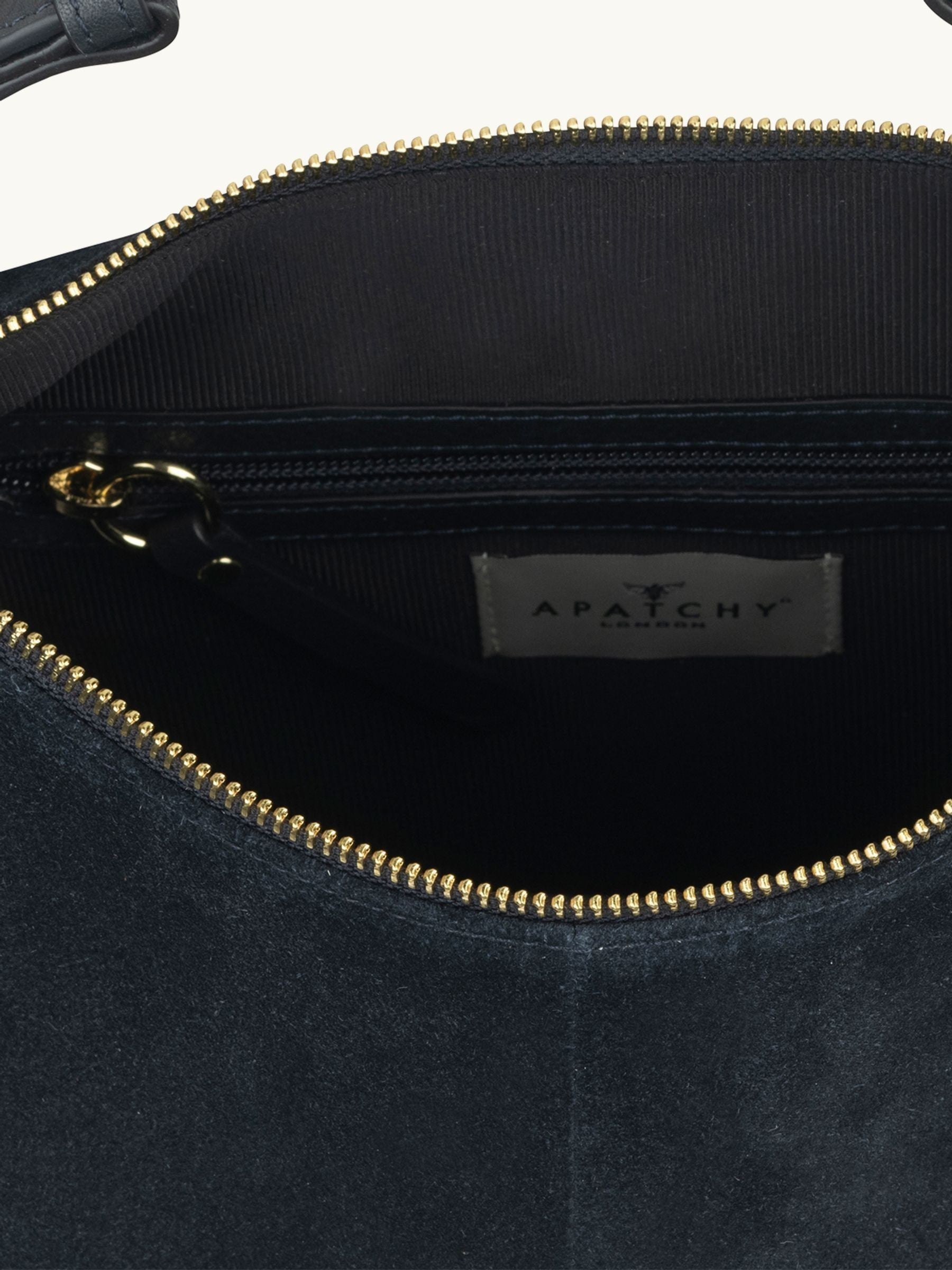 Apatchy Navy The Charlie Suede Bag