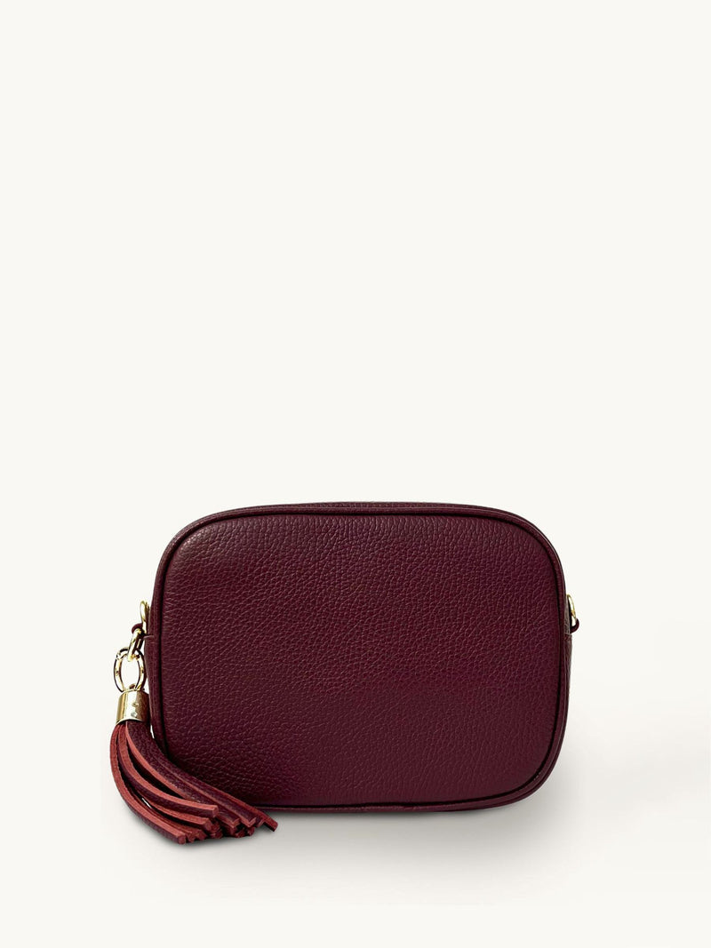 Apatchy Burgundy The Tassel Leather Cross-Body Bag