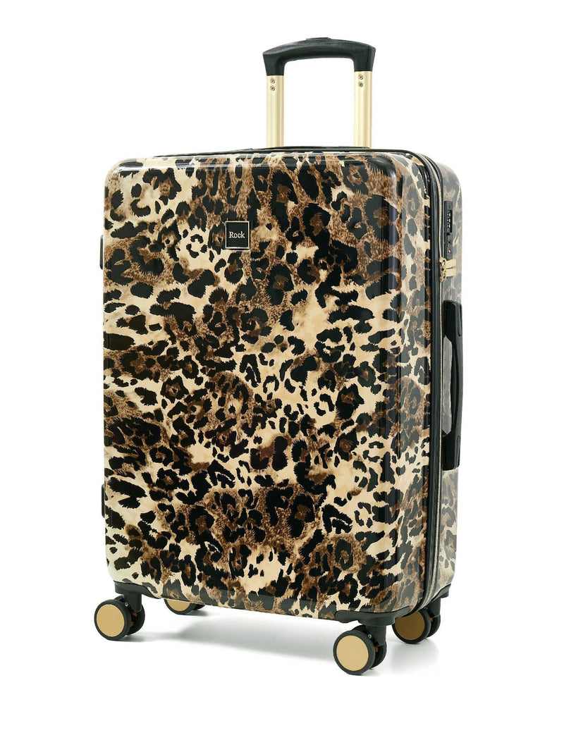 Rock Savannah medium suitcase leopard print, imported from the UK